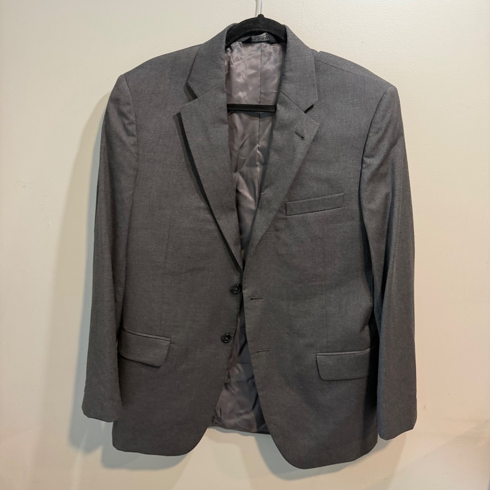 Jos A Bank Signature Collection Gordon 100% Wool Blazer Gray 42R Mens Sport Coat